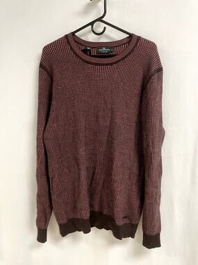 RODD & GUNN NEW Wilberforce Knit Sweater Extra Fine Merino Burgundy Men's XL